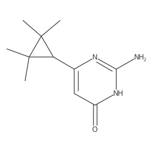 2-Amino-6-(2,2,3,3-tetramethylcyclopropyl)-4(3H)-pyrimidinone结构式