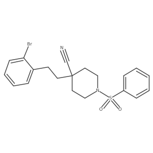4-(2-Bromophenethyl)-1-(phenylsulfonyl)piperidine-4-carbonitrile Structure