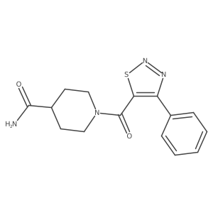1-[(4-Phenyl-1,2,3-thiadiazol-5-yl)carbonyl]piperidine-4-carboxamide结构式