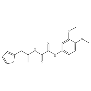 N1-(3,4-dimethoxyphenyl)-N2-(1-(thiophen-2-yl)propan-2-yl)oxalamide结构式