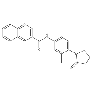N-[3-methyl-4-(2-oxopyrrolidin-1-yl)phenyl]quinoxaline-2-carboxamide结构式