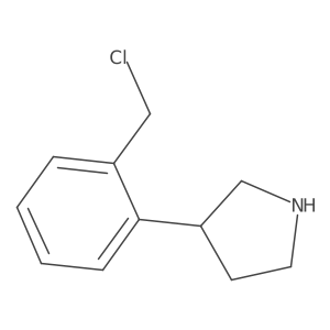 3-[2-(Chloromethyl)phenyl]pyrrolidine结构式