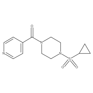 (4-(Cyclopropylsulfonyl)piperazin-1-yl)(pyridin-4-yl)methanone Structure