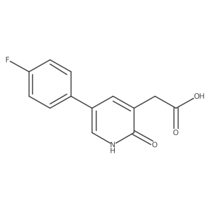 5-(4-Fluorophenyl)-1,2-dihydro-2-oxo-3-pyridineacetic acid结构式