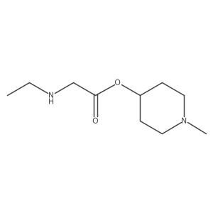 N-Ethylglycine 1-methyl-4-piperidinyl ester结构式