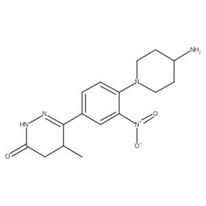 6-[4-(4-Amino-1-piperidinyl)-3-nitrophenyl]-4,5-dihydro-5-methyl-3(2h)-pyridazinone结构式