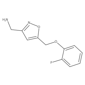 [5-(2-Fluorophenoxymethyl)-1,2-oxazol-3-yl]methanamine结构式