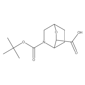 2-Oxa-5-azabicyclo[2.2.2]octane-3,5-dicarboxylic acid, 5-(1,1-dimethylethyl) ester Structure