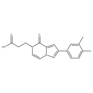 3-[2-(3,4-dimethylphenyl)-4-oxopyrazolo[1,5-a]pyrazin-5(4H)-yl]propanoic acid Structure