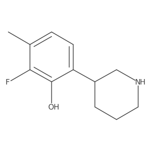 Phenol, 2-fluoro-3-methyl-6-(3-piperidinyl)- Structure