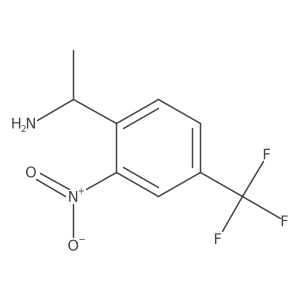 1-[2-Nitro-4-(trifluoromethyl)phenyl]ethan-1-amine结构式