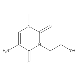 5-Amino-3-(2-hydroxyethyl)-1-methyl-1,2,3,4-tetrahydropyrimidine-2,4-dione结构式
