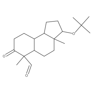 (3S,3aS,5aS,6S,9aS,9bS)-3-(tert-butoxy)-3a,6-dimethyl-7-oxo-dodecahydro-1H-cyclopenta[a]naphthalene-6-carbaldehyde Structure