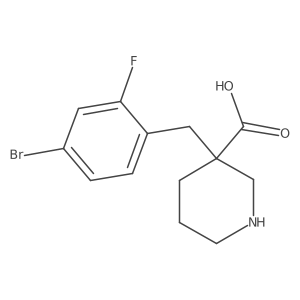 3-[(4-Bromo-2-fluorophenyl)methyl]piperidine-3-carboxylic acid Structure