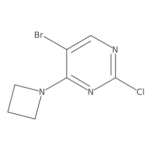 4-(Azetidin-1-yl)-5-bromo-2-chloropyrimidine Structure
