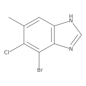 4-bromo-5-chloro-6-methyl-1H-benzimidazole Structure