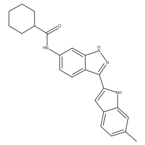 N-[3-(6-methyl-1H-indol-2-yl)-1H-indazol-6-yl]Cyclohexanecarboxamide Structure