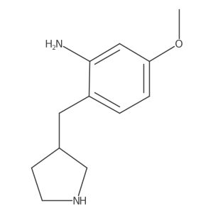Benzenamine, 5-methoxy-2-(3-pyrrolidinylmethyl)-结构式