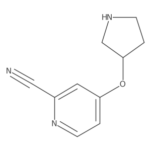 4-(Pyrrolidin-3-yloxy)picolinonitrile结构式