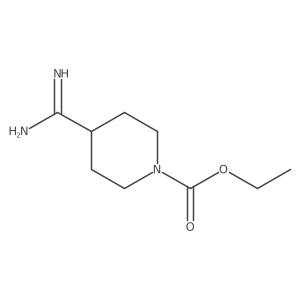 Ethyl 4-carbamimidoylpiperidine-1-carboxylate结构式