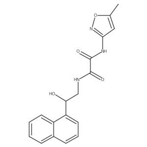 N1-(2-hydroxy-2-(naphthalen-1-yl)ethyl)-N2-(5-methylisoxazol-3-yl)oxalamide结构式