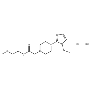 2-(4-(1-ethyl-1H-imidazol-2-yl)piperazin-1-yl)-N-(2-methoxyethyl)acetamide dihydrochloride Structure