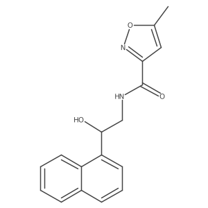 N-(2-hydroxy-2-(naphthalen-1-yl)ethyl)-5-methylisoxazole-3-carboxamide结构式