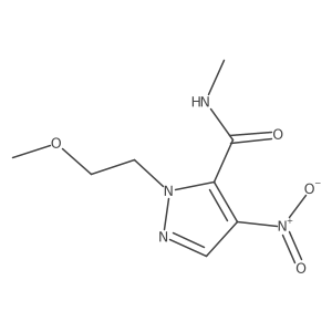 1-(2-Methoxyethyl)-N-methyl-4-nitro-1H-pyrazole-5-carboxamide结构式