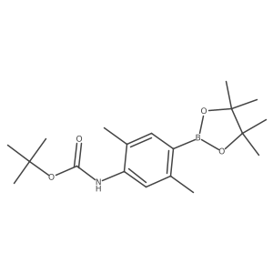 tert-Butyl (2,5-dimethyl-4-(4,4,5,5-tetramethyl-1,3,2-dioxaborolan-2-yl)phenyl)carbamate Structure