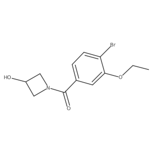 (4-bromo-3-ethoxyphenyl)(3-hydroxy-1-azetidinyl)Methanone结构式