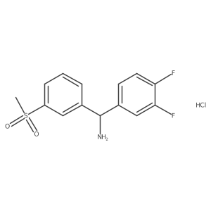 (3,4-Difluorophenyl)(3-methanesulfonylphenyl)methanamine hydrochloride Structure