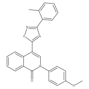 2-(4-methoxyphenyl)-4-(3-(o-tolyl)-1,2,4-oxadiazol-5-yl)isoquinolin-1(2H)-one结构式