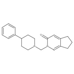 2-[(4-phenylpiperidin-1-yl)methyl]-2,5,6,7-tetrahydro-3H-cyclopenta[c]pyridazin-3-one结构式