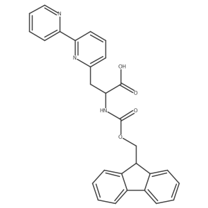 (S)-2-((((9H-Fluoren-9-yl)methoxy)carbonyl)amino)-3-([2,2'-bipyridin]-6-yl)propanoic acid Structure