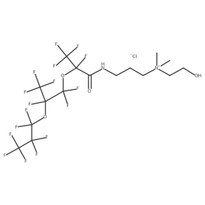 N-(2-Hydroxyethyl)-N,N-dimethyl-3-[perfluoro-2-[2-(propoxy)propoxy]-1-oxopropyl]amino-1-propanaminium chloride Structure