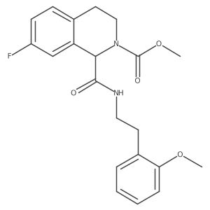 methyl 7-fluoro-1-((2-methoxyphenethyl)carbamoyl)-3,4-dihydroisoquinoline-2(1H)-carboxylate结构式