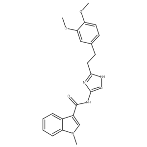 N-{3-[2-(3,4-dimethoxyphenyl)ethyl]-1H-1,2,4-triazol-5-yl}-1-methyl-1H-indole-3-carboxamide Structure