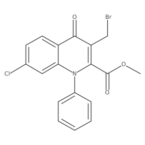 Methyl 3-(bromomethyl)-7-chloro-4-oxo-1-phenyl-1,4-dihydroquinoline-2-carboxylate结构式