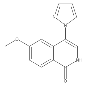 6-methoxy-4-(1H-pyrazol-1-yl) isoquinolin-1-ol Structure