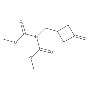 methyl N-methoxycarbonyl-N-[(3-methylidenecyclobutyl)methyl]carbamate结构式