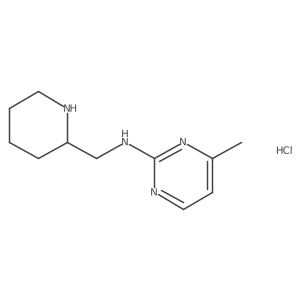 4-methyl-N-(piperidin-2-ylmethyl)pyrimidin-2-amine hydrochloride结构式