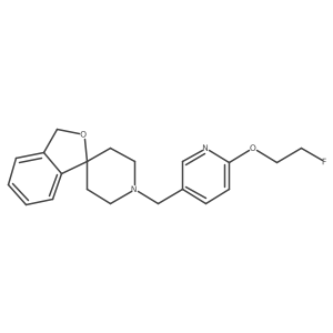 1'-((6-(2-fluoroethoxy)pyridin-3-yl)methyl)-3H-spiro[isobenzofuran-1,4'-piperidine]结构式