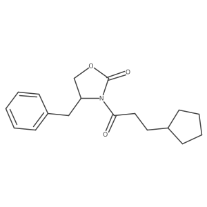 (4S)-benzyl-3-(3-cyclopentylpropanoyl)oxazolidin-2-one结构式