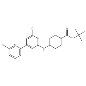 Tert-butyl 4-[[4-chloro-6-(6-chloropyridin-2-yl)-1,3,5-triazin-2-yl]amino]piperidine-1-carboxylate Structure