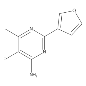 5-Fluoro-2-(furan-3-yl)-6-methylpyrimidin-4-amine Structure