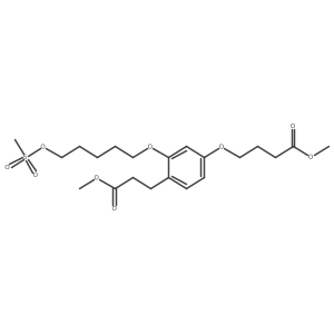 2-[[5-[(Methylsulfonyl)oxy]pentyl]oxy]-4-(4-methoxy-4-oxobutoxy)benzenepropanoic Acid Methyl Ester结构式