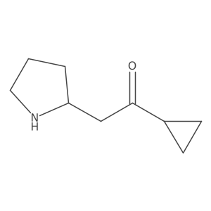 1-Cyclopropyl-2-(pyrrolidin-2-yl)ethan-1-one Structure