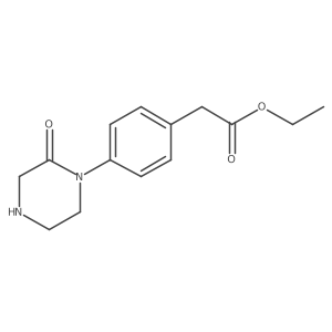 Ethyl 2-[4-(2-oxopiperazin-1-yl)phenyl]acetate结构式