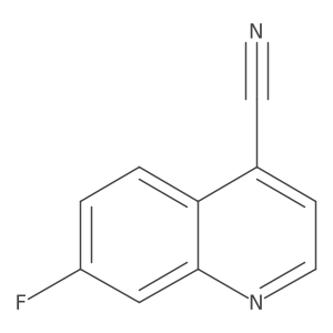 7-Fluoroquinoline-4-carbonitrile结构式