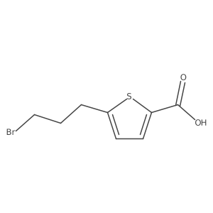 5-(3-Bromopropyl)thiophene-2-carboxylic acid结构式